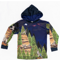 LIMITED EDITION- Wolf Kids long sleeve hooded shirt