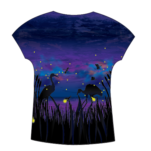 Fireflies Womens Short Sleeve Scoop Neck Shirt