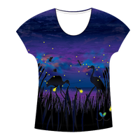 Fireflies Womens Short Sleeve Scoop Neck Shirt
