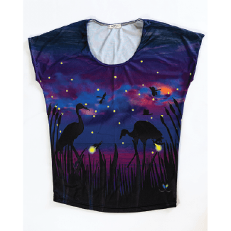 Fireflies Womens Short Sleeve Scoop Neck Shirt