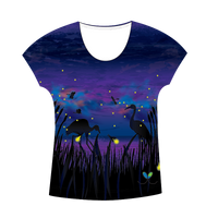 Fireflies Womens Short Sleeve Scoop Neck Shirt