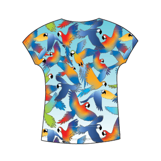 LIMITED EDITION- Macaw Womens Short Sleeve Scoop Neck Shirt