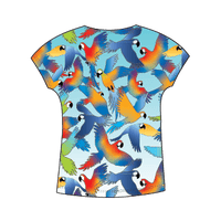 LIMITED EDITION- Macaw Womens Short Sleeve Scoop Neck Shirt