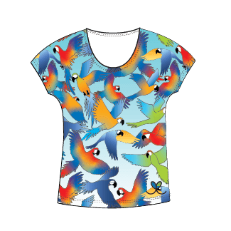 LIMITED EDITION- Macaw Womens Short Sleeve Scoop Neck Shirt