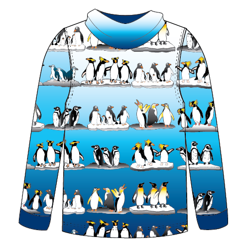 Penguin Kids long sleeve hooded shirt