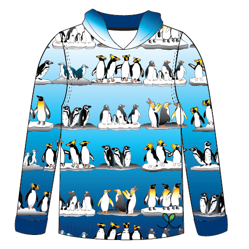 Penguin Kids long sleeve hooded shirt