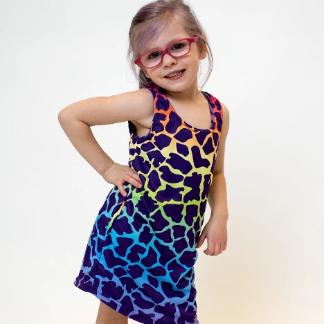 Giraffe Kids Rainbow tank dress