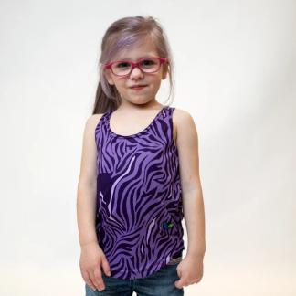 Grevy's Zebra Bright Purple Kids tank top