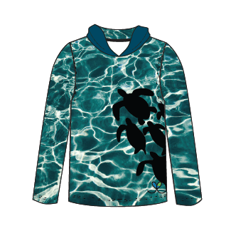 Sea Turtle Adult Long sleeve hooded shirt