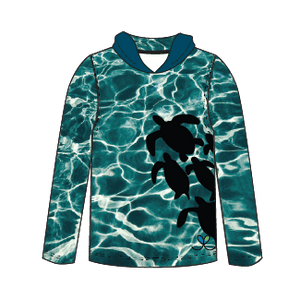 Sea Turtle Adult Long sleeve hooded shirt