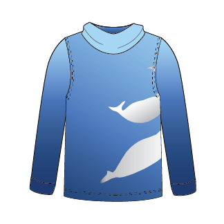 LIMITED EDITION- Beluga Whale Kids long sleeve hooded shirt