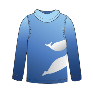 LIMITED EDITION- Beluga Whale Kids long sleeve hooded shirt