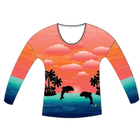 Vaquita porpoise Womens Long Sleeve Scoop Neck Shirt