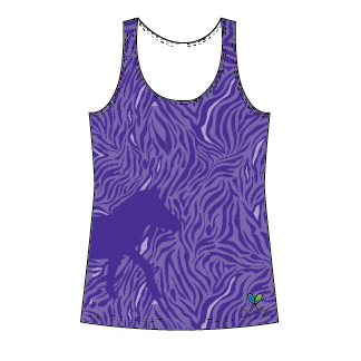 Grevy's Zebra Bright Purple Kids tank top