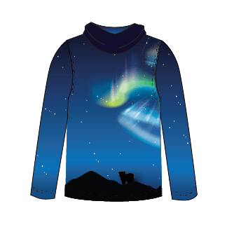 Polar Bear Adult Long sleeve hooded shirt