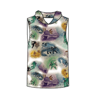 Axolotl Kids Sleeveless hooded shirt