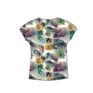 Axolotl Womens Short Sleeve Scoop Neck Shirt