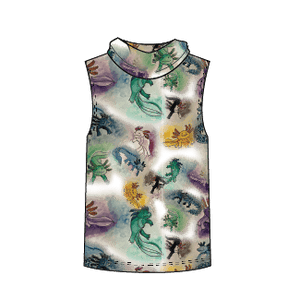 Axolotl Kids Sleeveless hooded shirt