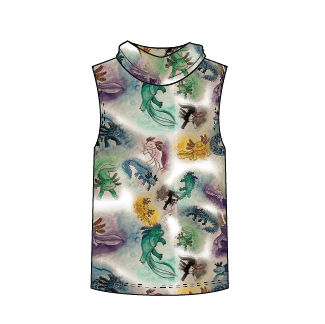 Axolotl Kids Sleeveless hooded shirt