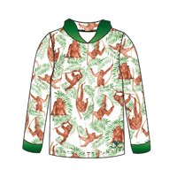 LIMITED EDITION- Orangutan Kids long sleeve hooded shirt