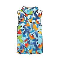 LIMITED EDITION- Macaw Kids Sleeveless hooded shirt