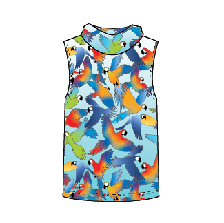 LIMITED EDITION- Macaw Kids Sleeveless hooded shirt