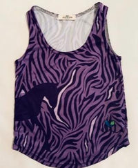 Grevy's Zebra Bright Purple Kids tank top