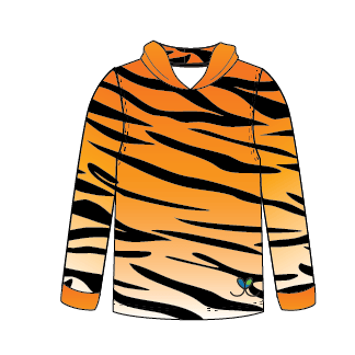 Tiger Kids long sleeve hooded shirt