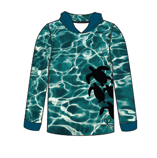 Sea Turtle Kids Long sleeve hooded shirt