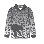 Snow Leopard Kids long sleeve hooded shirt