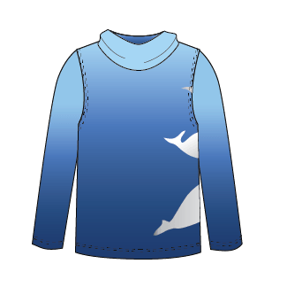 LIMITED EDITION- Beluga Whale Adult Long sleeve hooded shirt