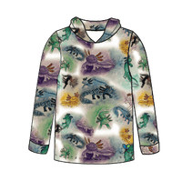 Axolotl Kids long sleeve hooded shirt