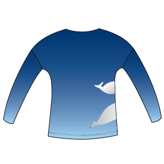 LIMITED EDITION- Beluga Whale Womens Long Sleeve Scoop Neck Shirt