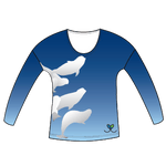LIMITED EDITION- Beluga Whale Womens Long Sleeve Scoop Neck Shirt