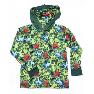 Frogs Kids long sleeve hooded shirt
