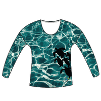 Sea Turtle Womens Long Sleeve Scoop Neck Shirt