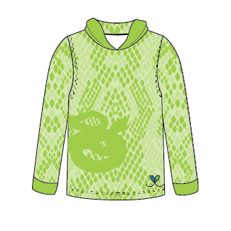 Eastern Indigo Snake Bright Lime Kids long sleeve hooded shirt