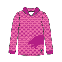 Pangolin Bright Pink Kids long sleeve hooded shirt