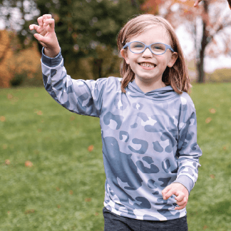 Snow Leopard Kids long sleeve hooded shirt