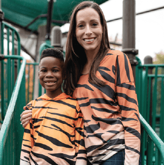 Tiger Kids long sleeve hooded shirt