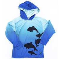 Vaquita porpoise Kids long sleeve hooded shirt